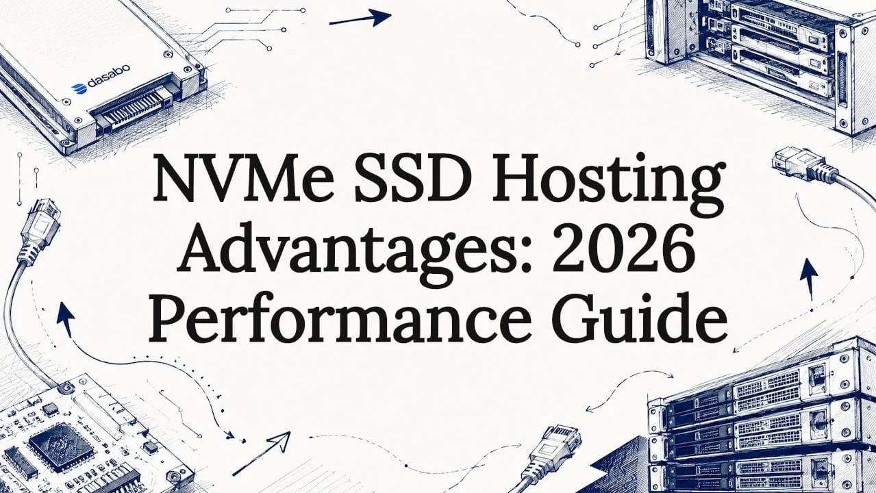Decorative NVMe SSD hosting title card illustration
