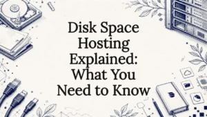 Decorative hand-drawn title card with tech and storage icons