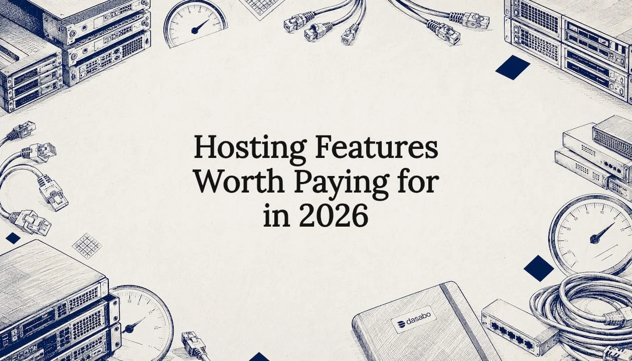 Decorative hosting features title card illustration